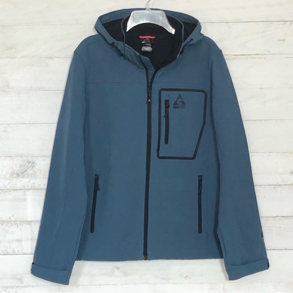 Gerry Mens Softshell Jacket • Sz M • Blue • NWT